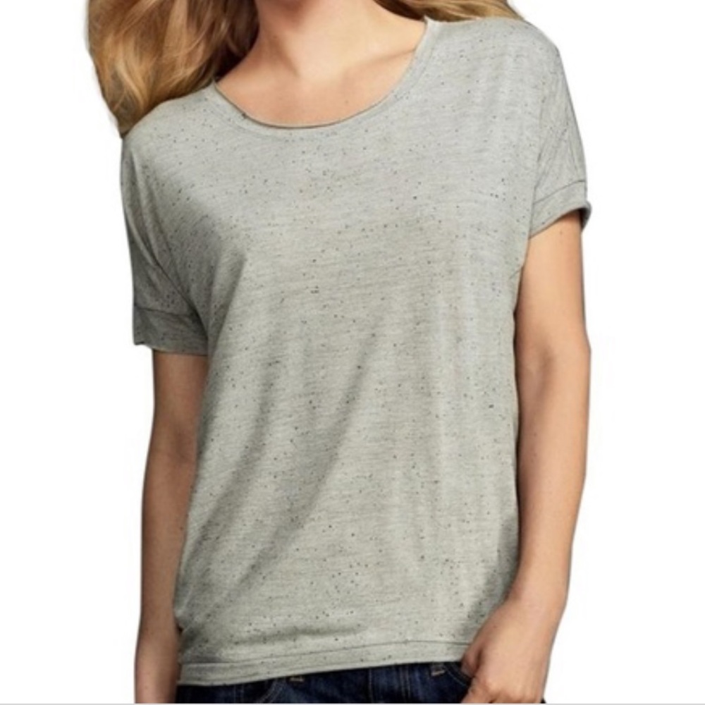 Cabi Oversized Gray Slub Forum Shirt